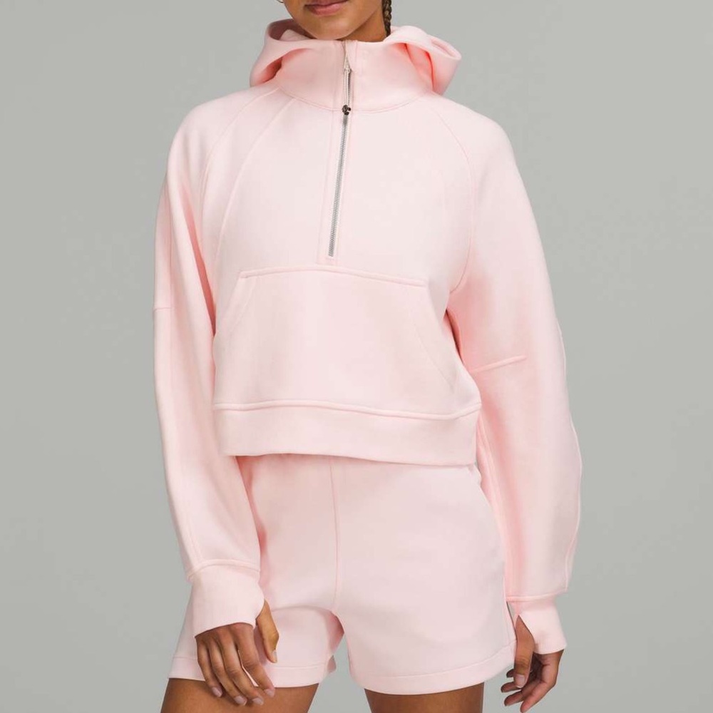 Lululemon Scuba Oversized Half-Zip Hoodie Strawberry Milkshake M/L